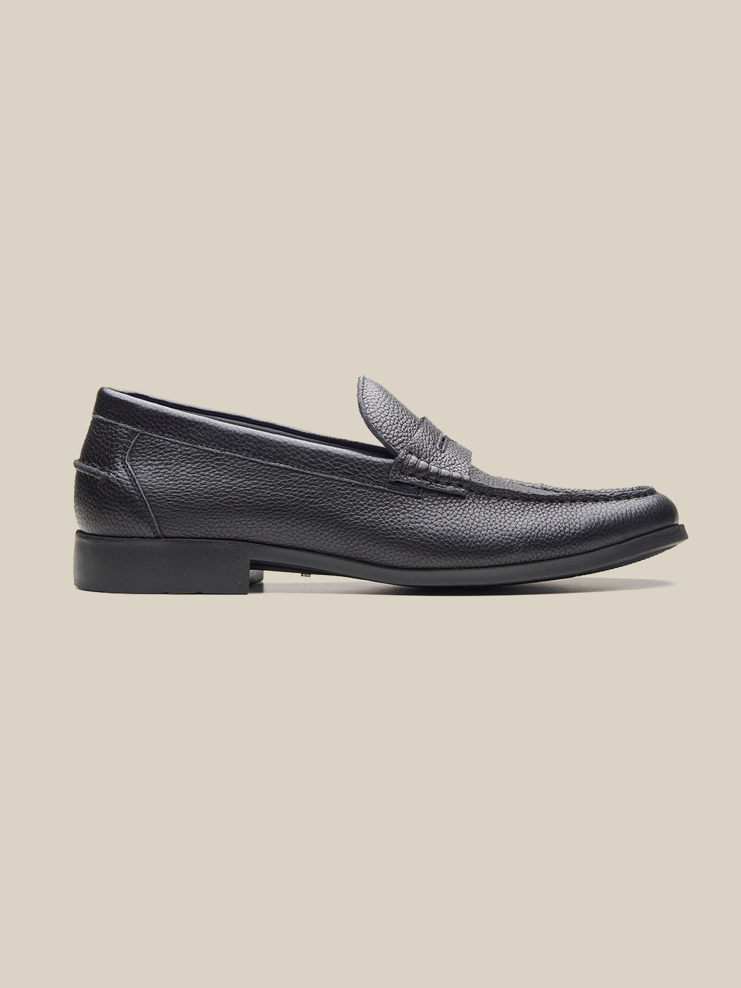 Hopkins Leather Comfort Slip-Ons Shoes Black