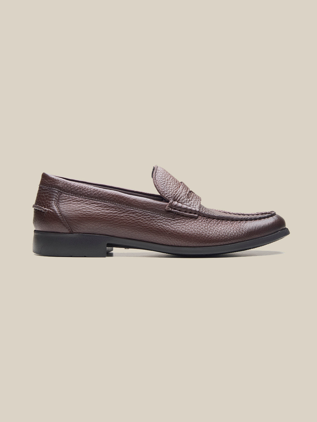Hopkins Leather Comfort Slip-Ons Shoes Brown
