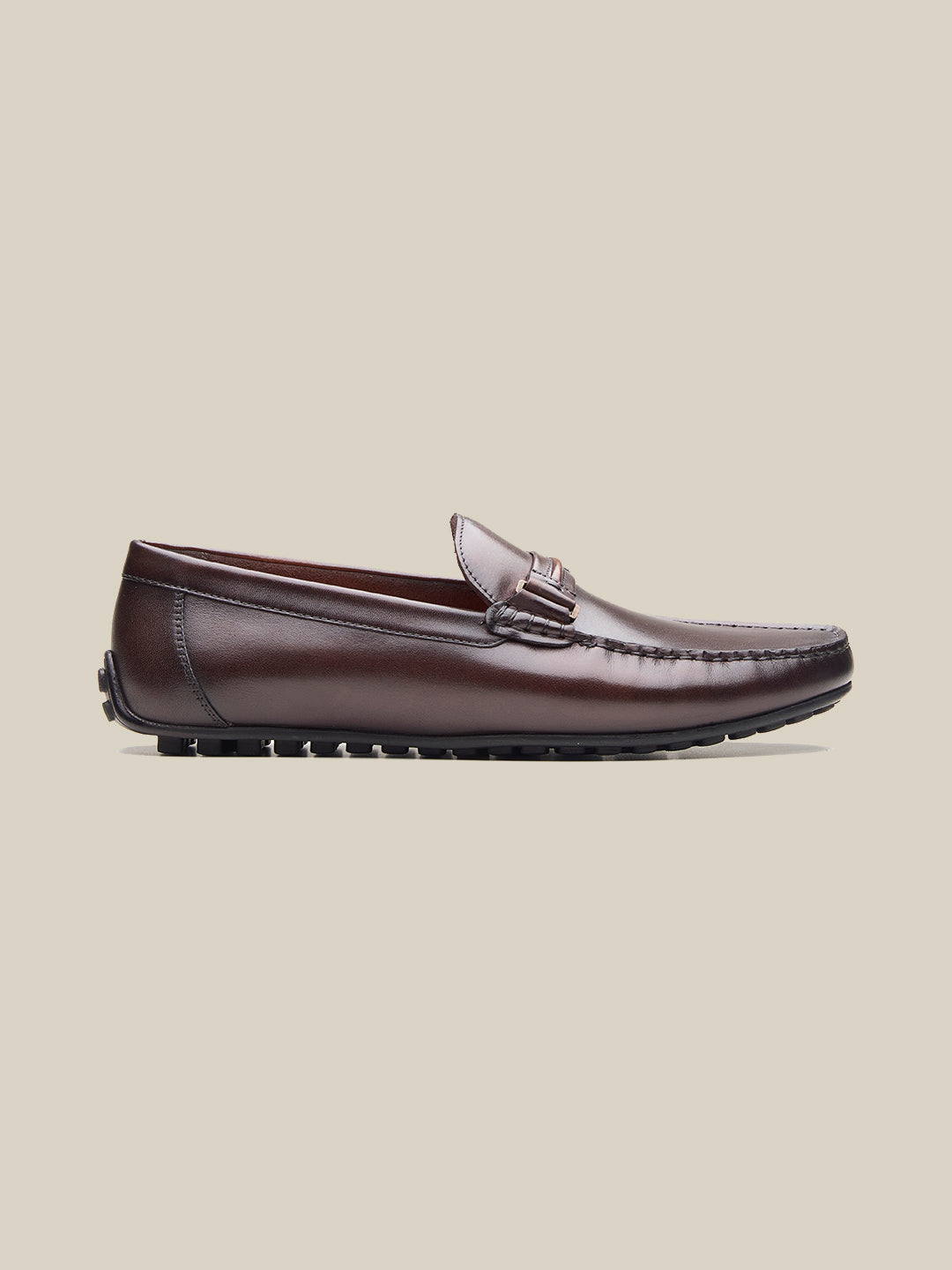Gaze Leather Loafers Brown