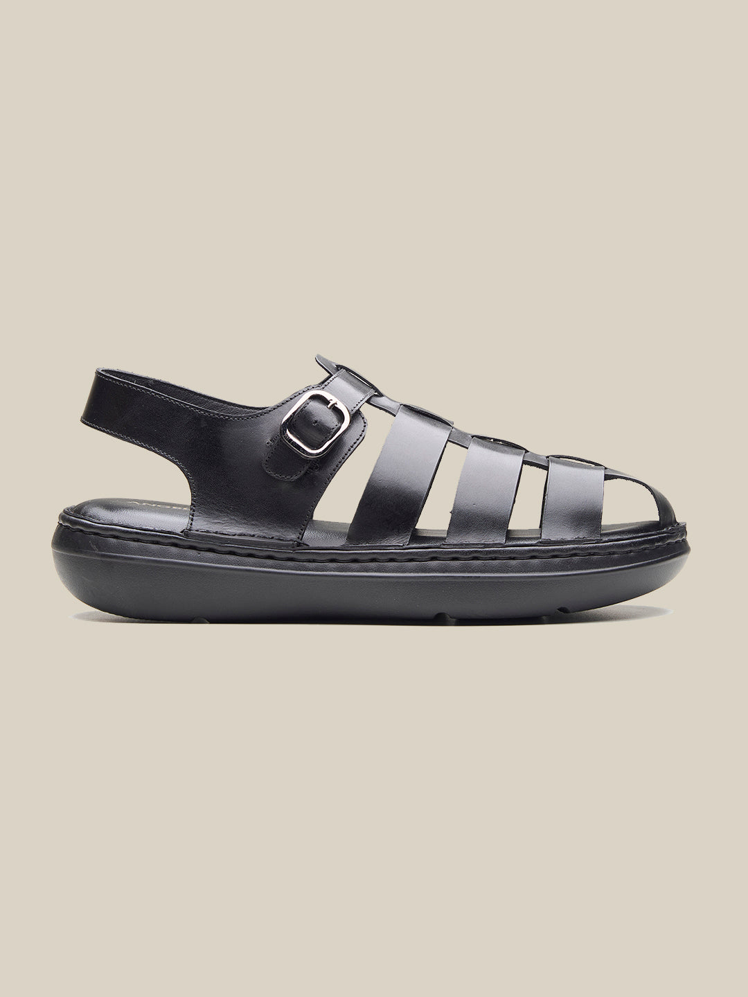James Leather Sandals Black