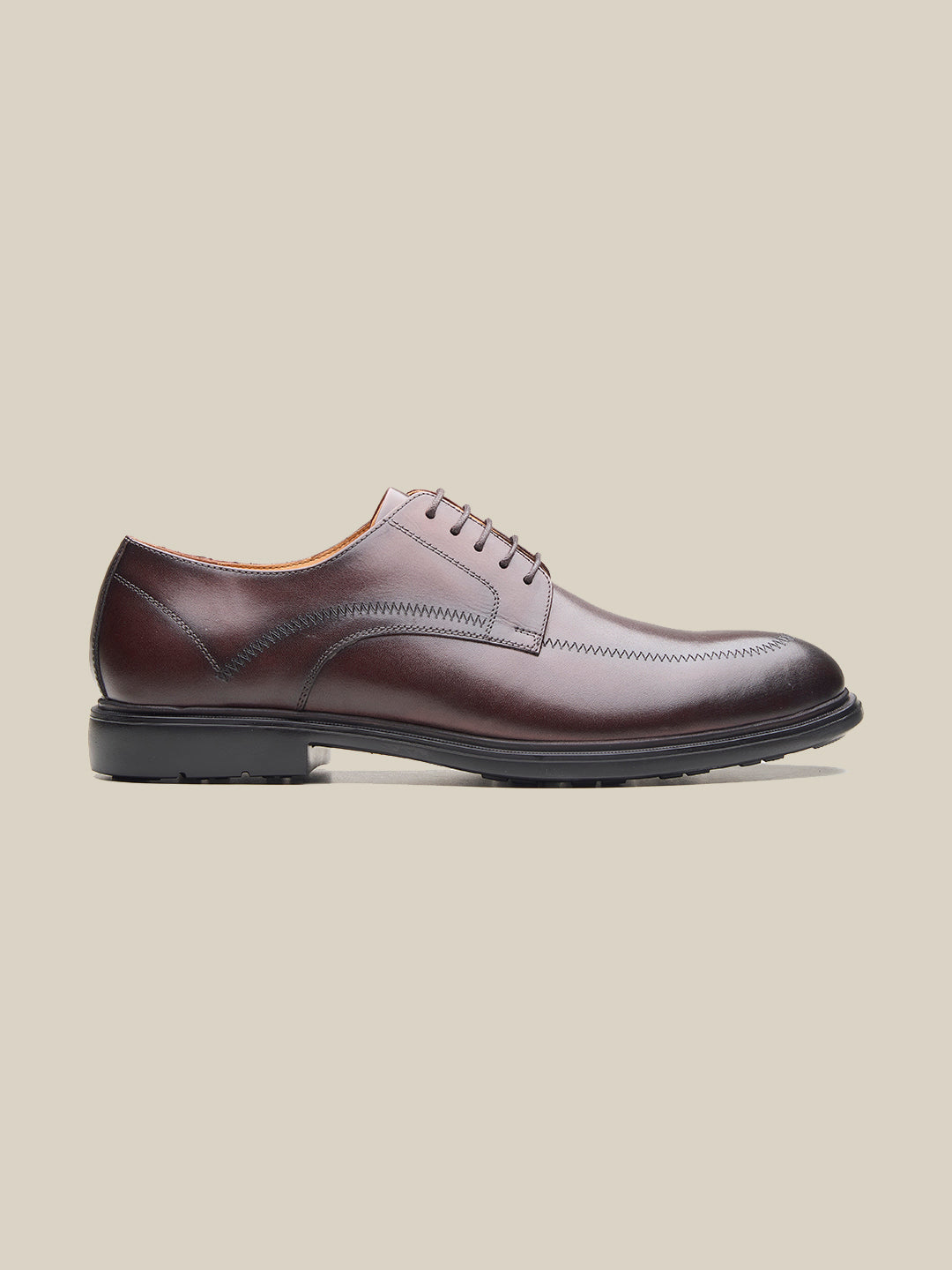 Tickner Leather Comfort Lace Up Shoes Brown