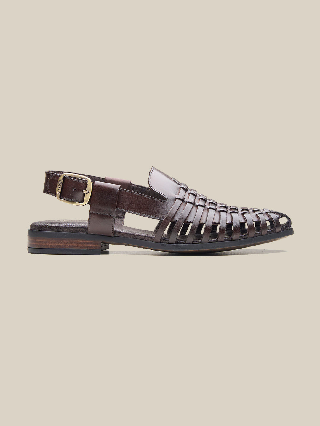 Fraser Ethnic Leather Sandals Brown