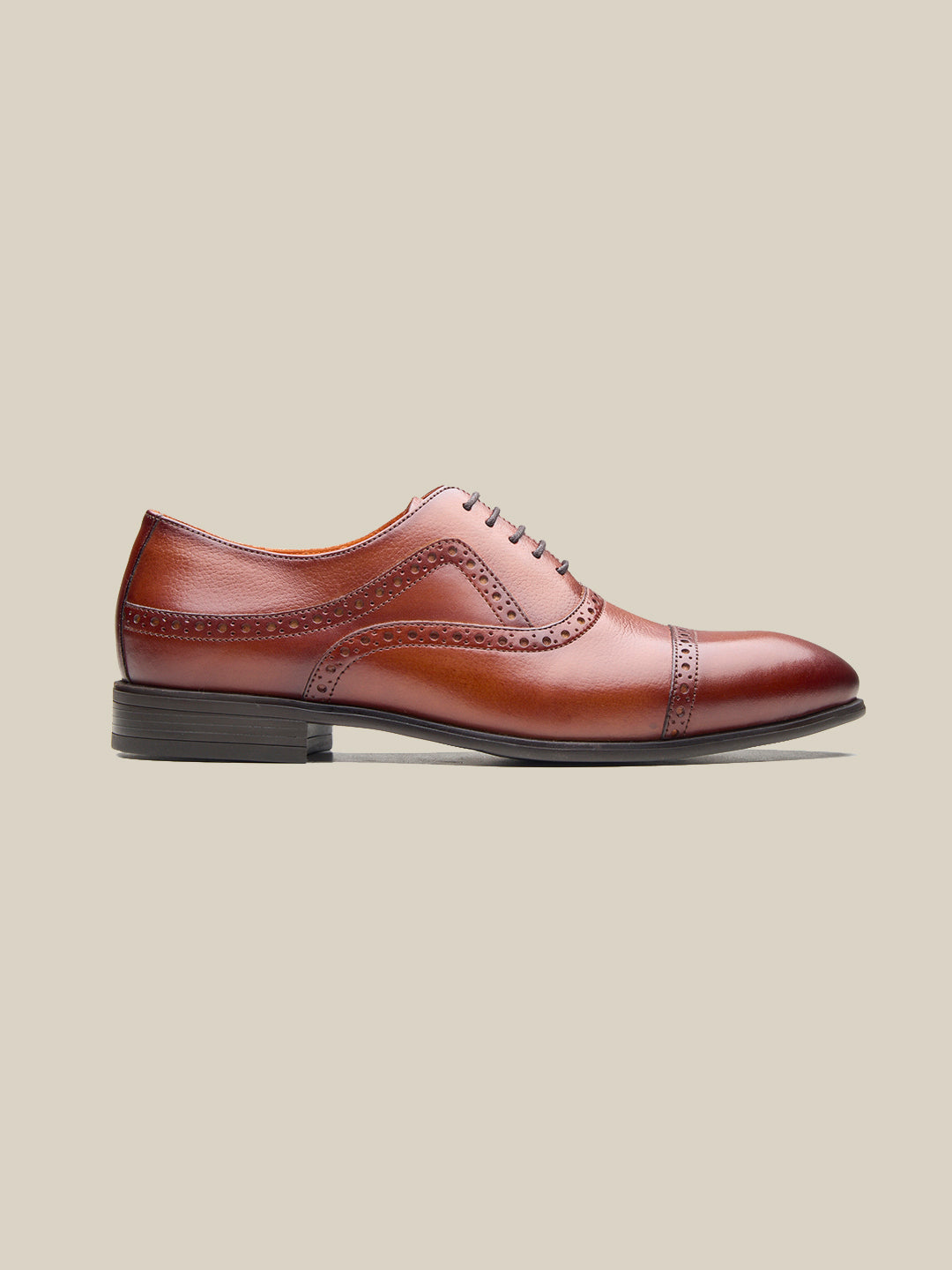 Mario Leather Derby Shoes Tan