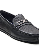 Orlando Leather Loafers Slip-on Shoes Black