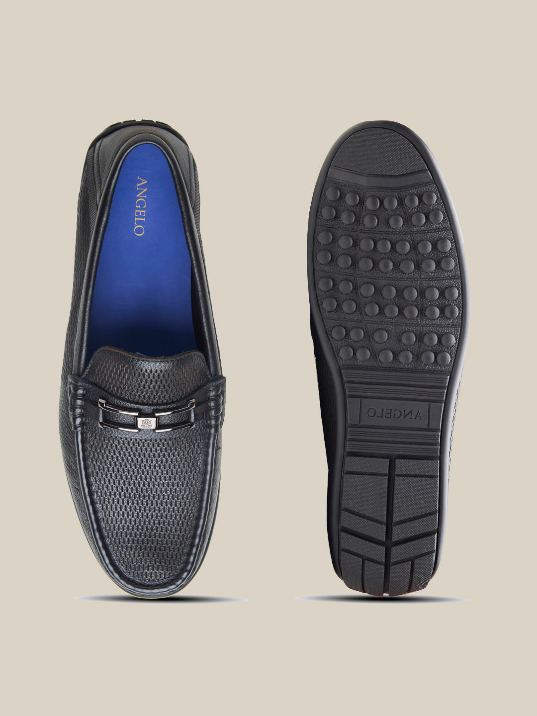 Orlando Leather Loafers Slip-on Shoes Black
