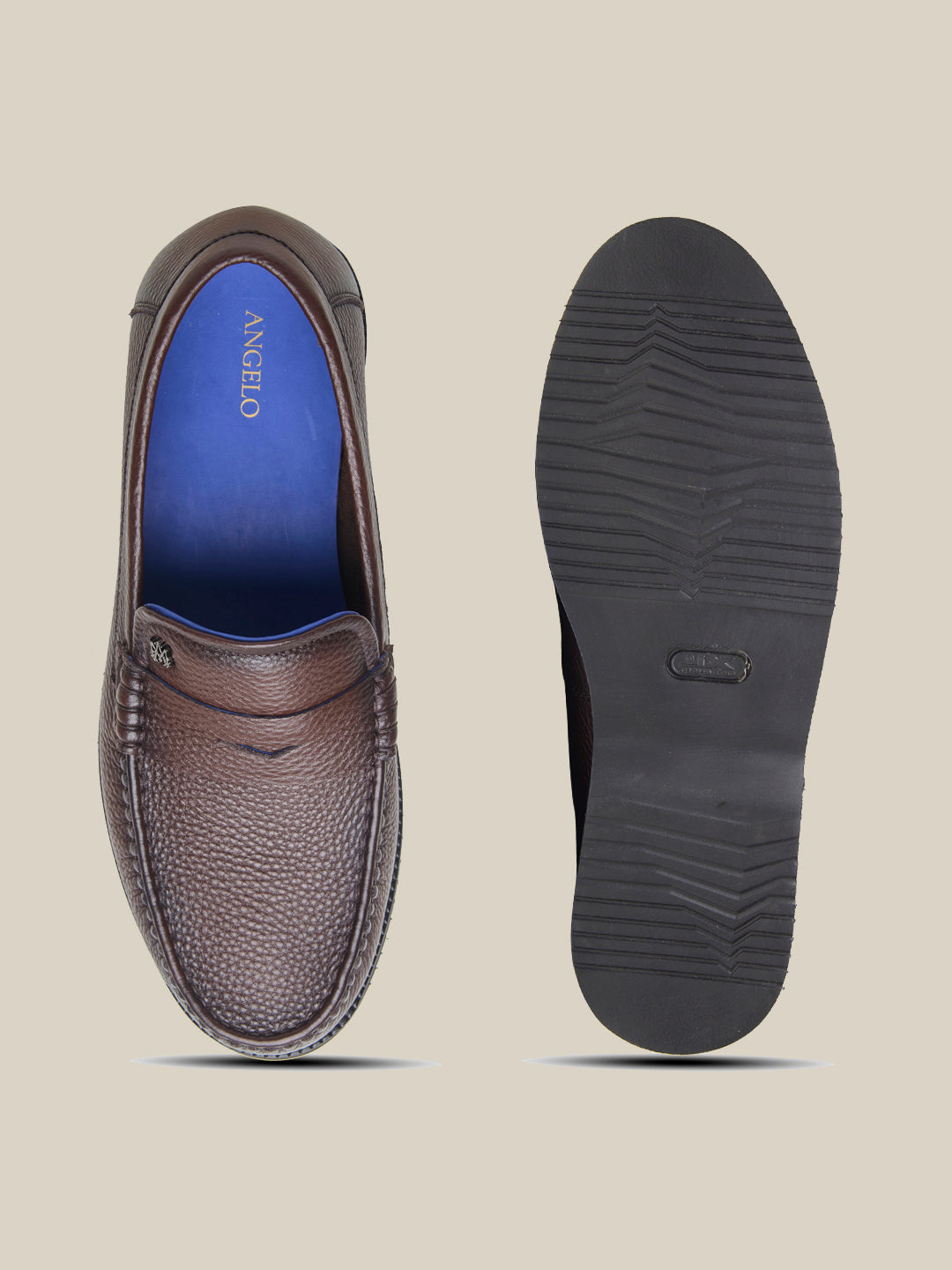 Benedo Leather Comfort Slip-on Shoes Brown