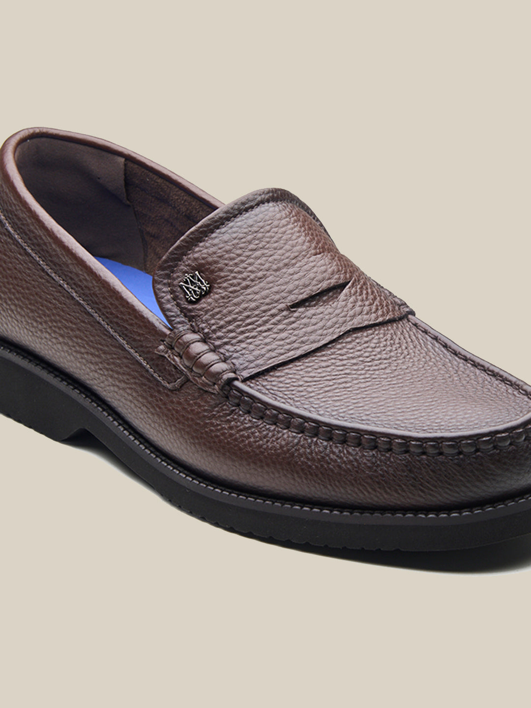 Benedo Leather Comfort Slip-on Shoes Brown