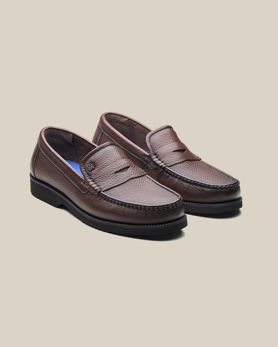 Benedo Leather Comfort Slip-on Shoes Brown