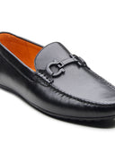 Paolo Leather Loafers Slip-on Shoe  Black