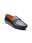 Paolo Leather Loafers Slip-on Shoe  Black