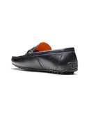 Paolo Leather Loafers Slip-on Shoe  Black