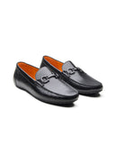 Paolo Leather Loafers Slip-on Shoe  Black