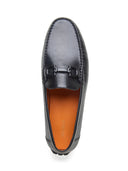 Paolo Leather Loafers Slip-on Shoe  Black