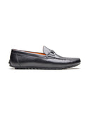 Paolo Leather Loafers Slip-on Shoe  Black