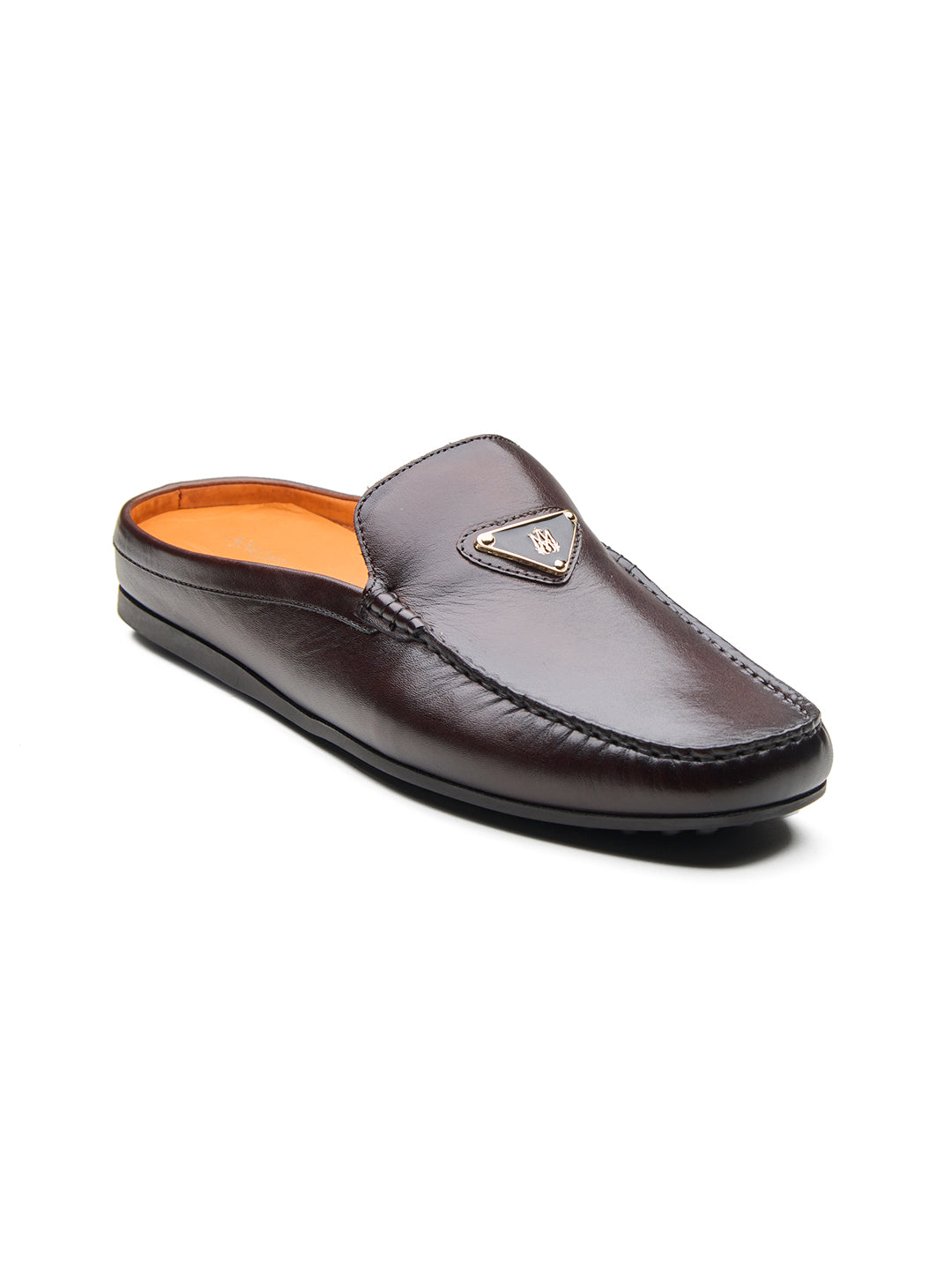 Elio Slip On's Leather Mules Brown