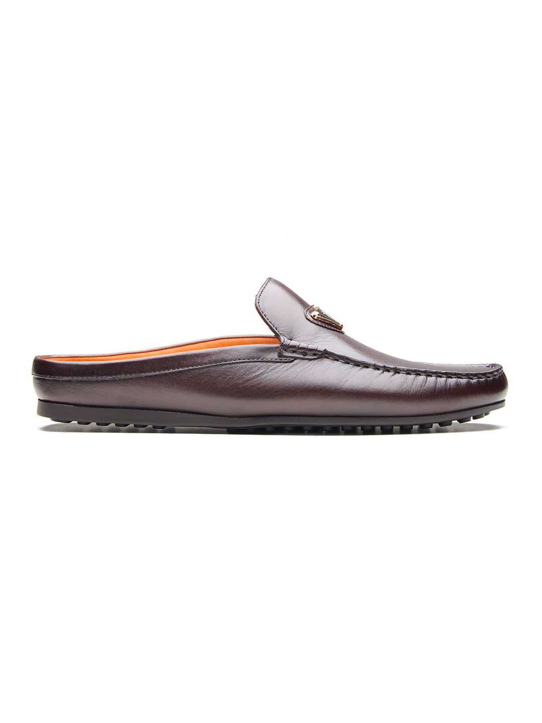 Elio Slip On's Leather Mules Brown