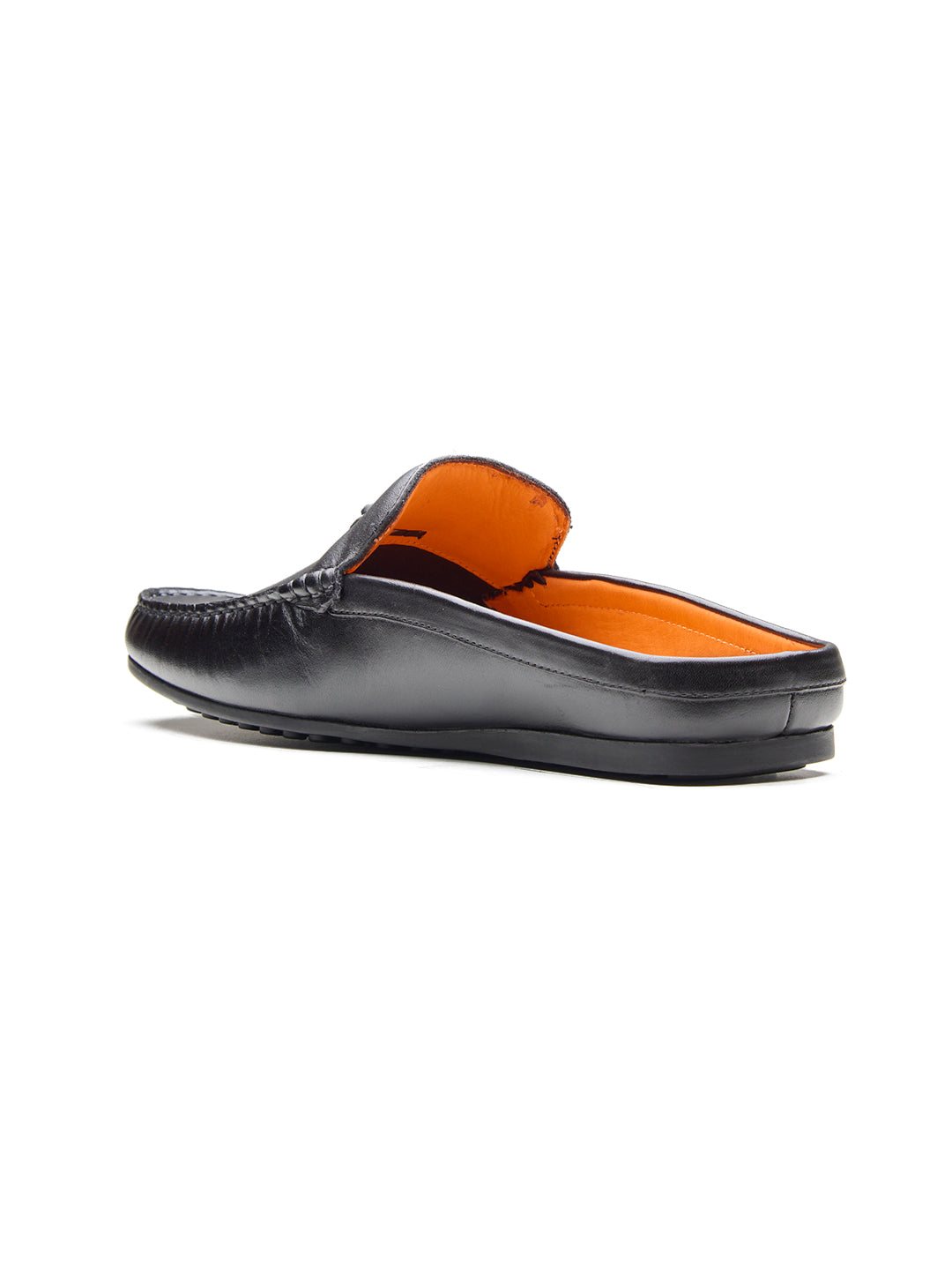 Elio Slip On's Leather Mules Black