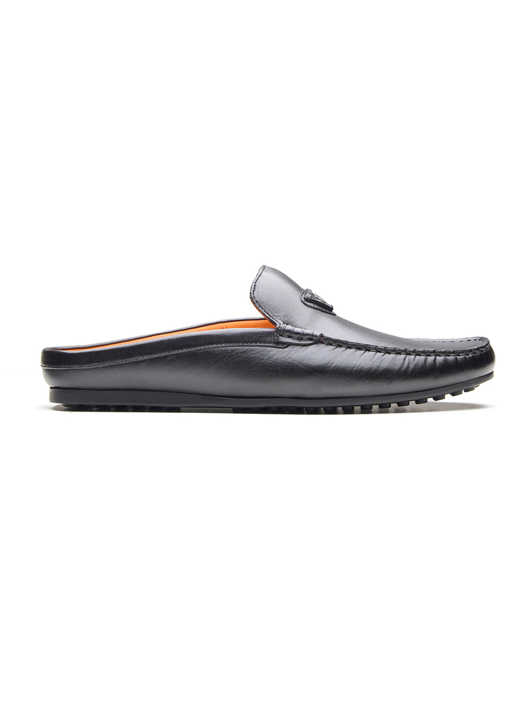 Elio Slip On's Leather Mules Black