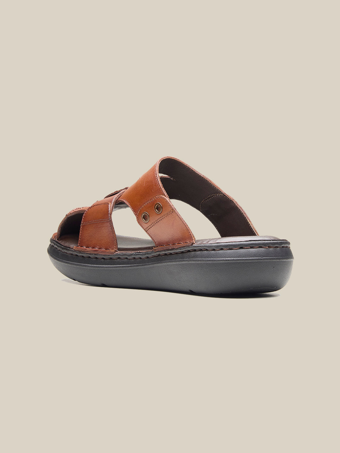 Nathan Leather Slippers Tan