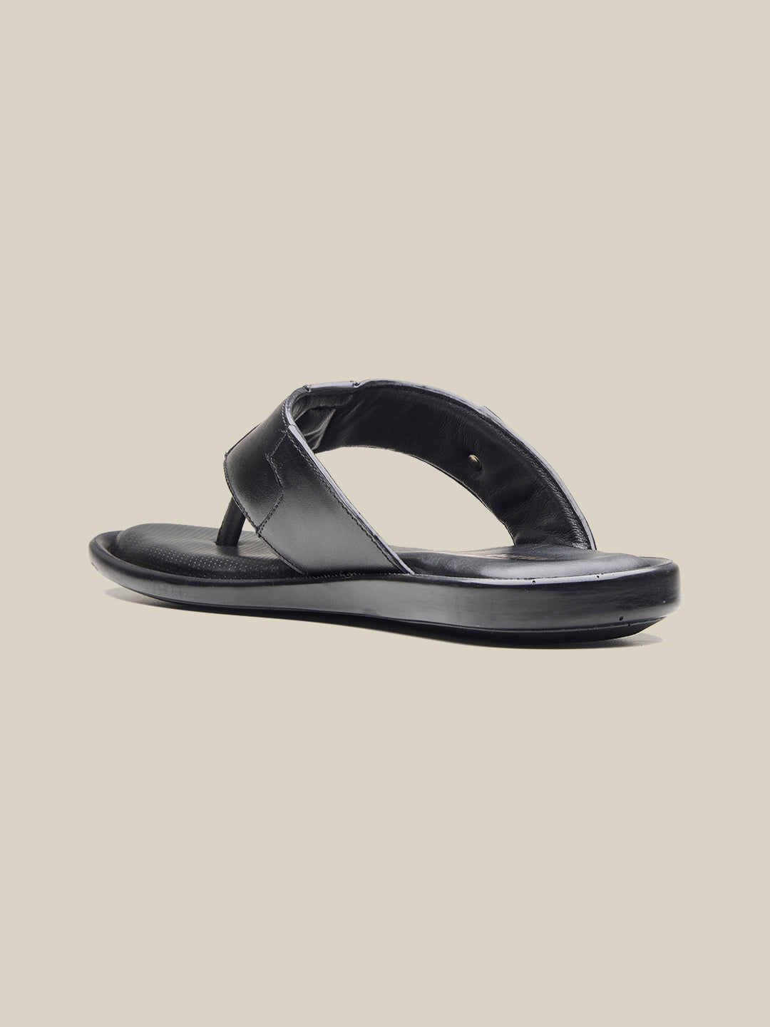 Manenti Leather Slippers Black