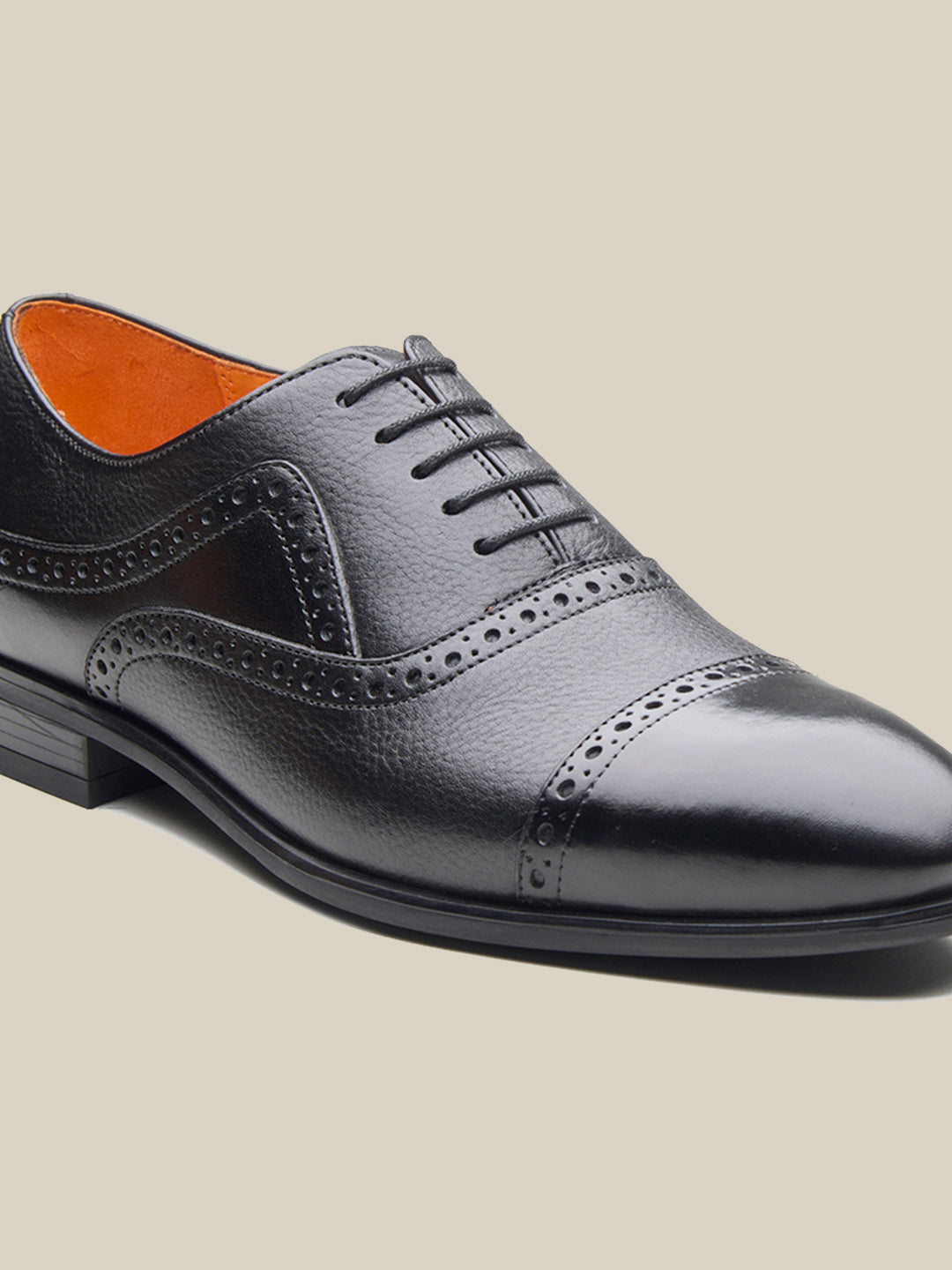 Mario Leather Derby Shoes Black