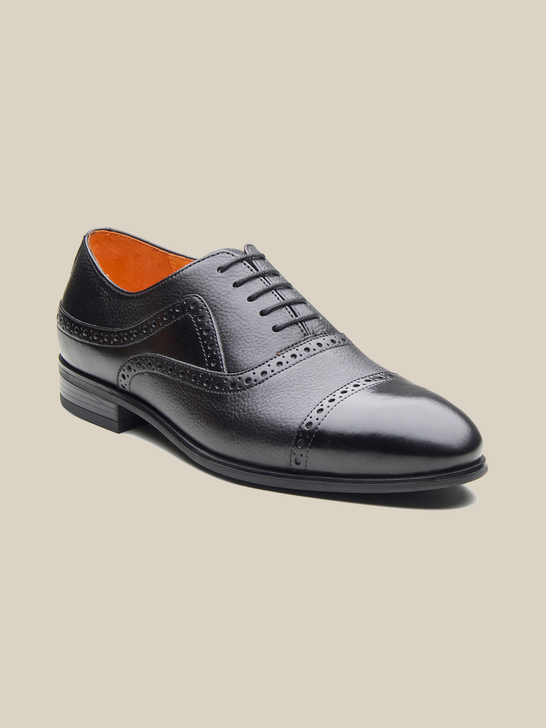 Mario Leather Derby Shoes Black