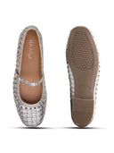 Michael Angelo's Grisete Mary Janes For Women (Silver)