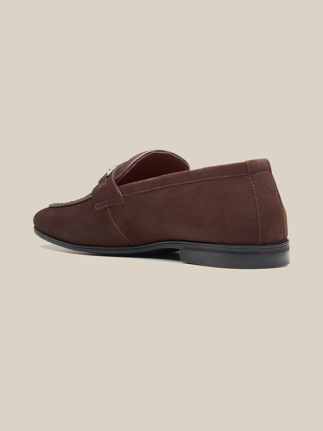 Nicholl Suede Leather Comfort Slip-Ons Shoes Brown