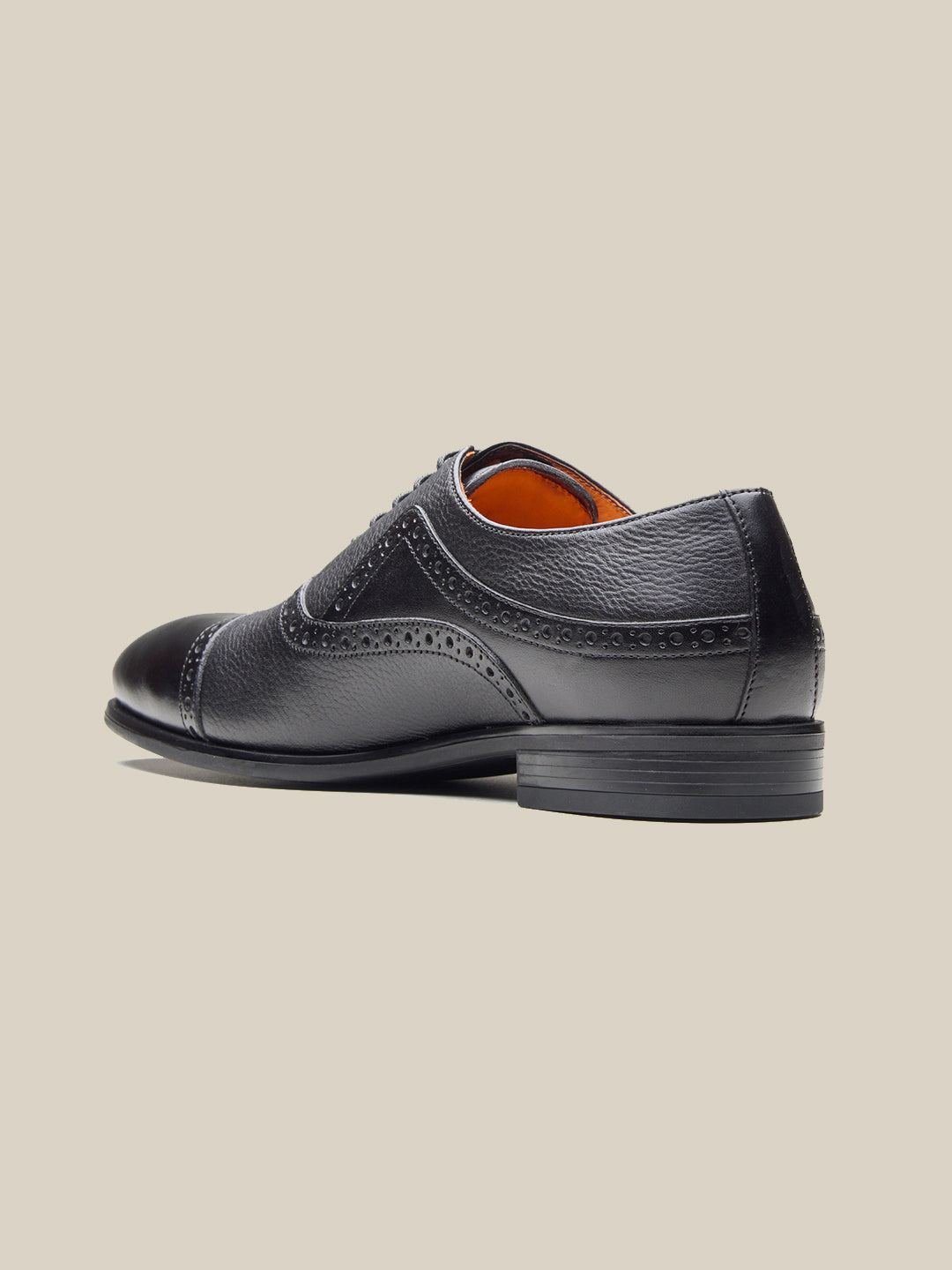 Mario Leather Derby Shoes Black