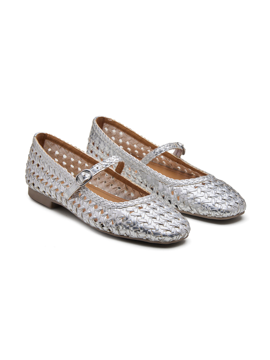 Grisete Mary Janes Silver