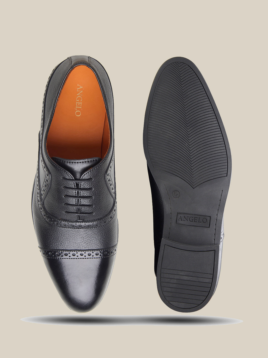 Mario Leather Derby Shoes Black