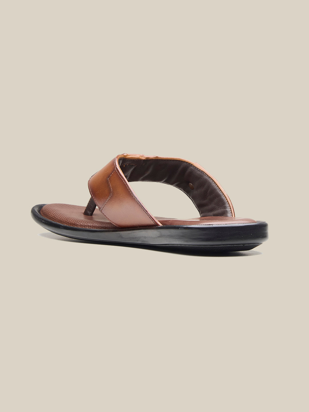 Manenti Leather Slippers Tan