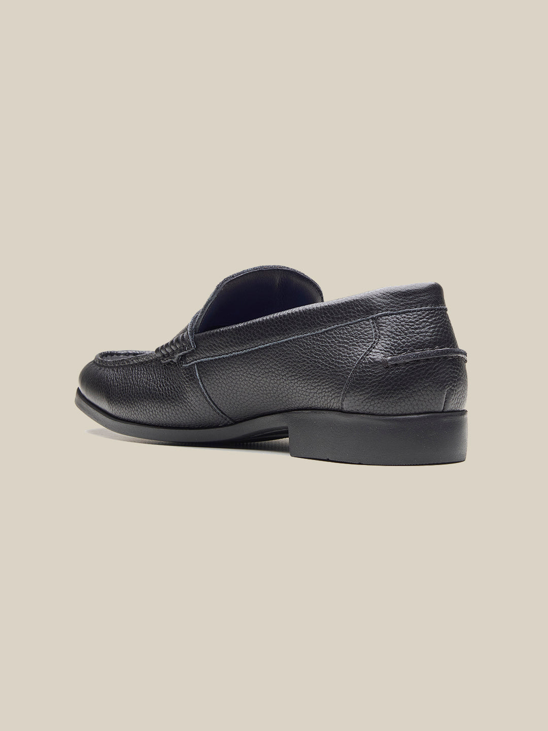 Hopkins Leather Comfort Slip-Ons Shoes Black