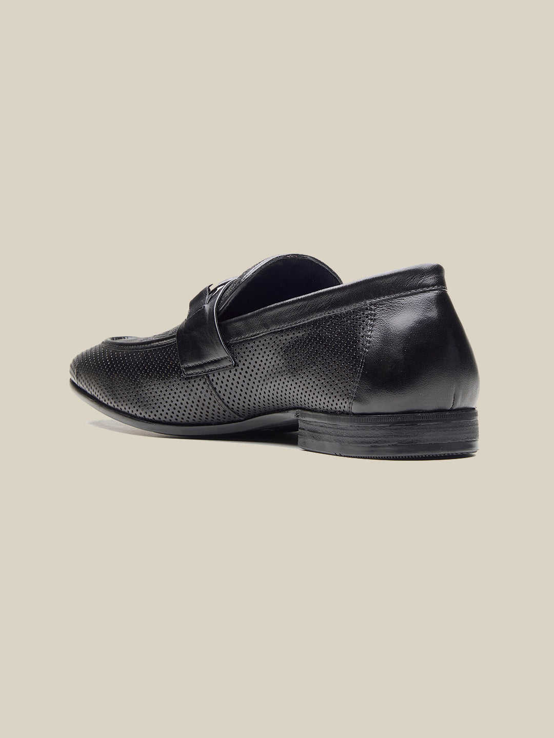 Bevege Leather Comfort Slip-Ons Shoes Black