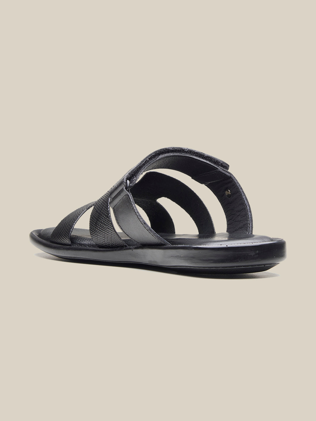 Mosca Leather Slippers Black