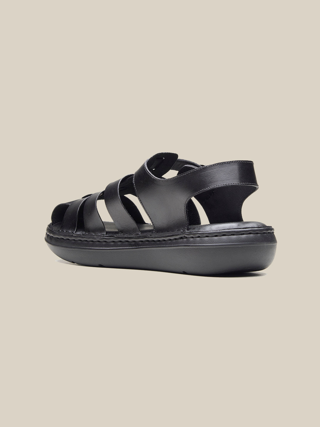 James Leather Sandals Black