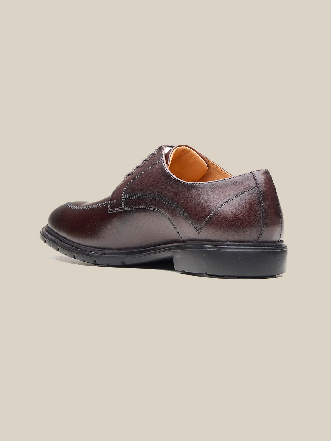 Tickner Leather Comfort Lace Up Shoes Brown