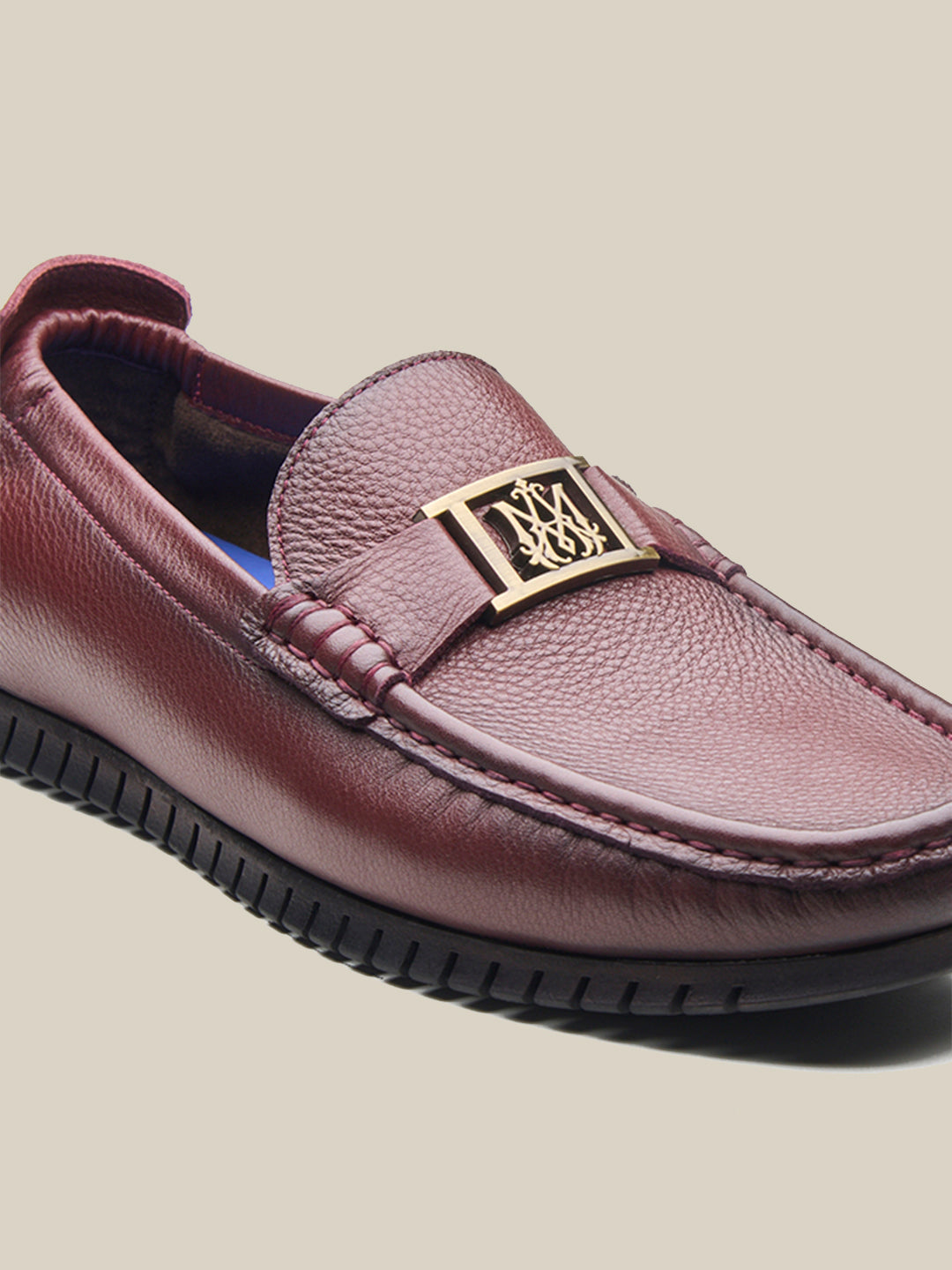 Enzo Leather Loafers Bordo
