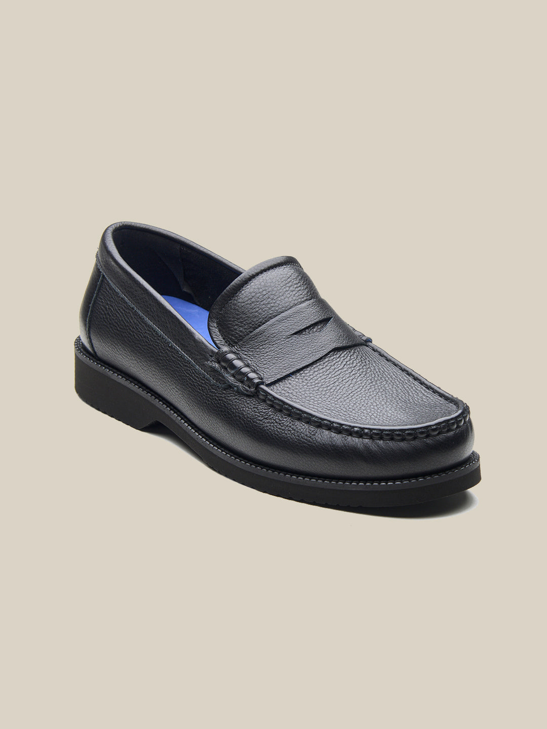 Benedo Leather Comfort Slip-on Shoes Black