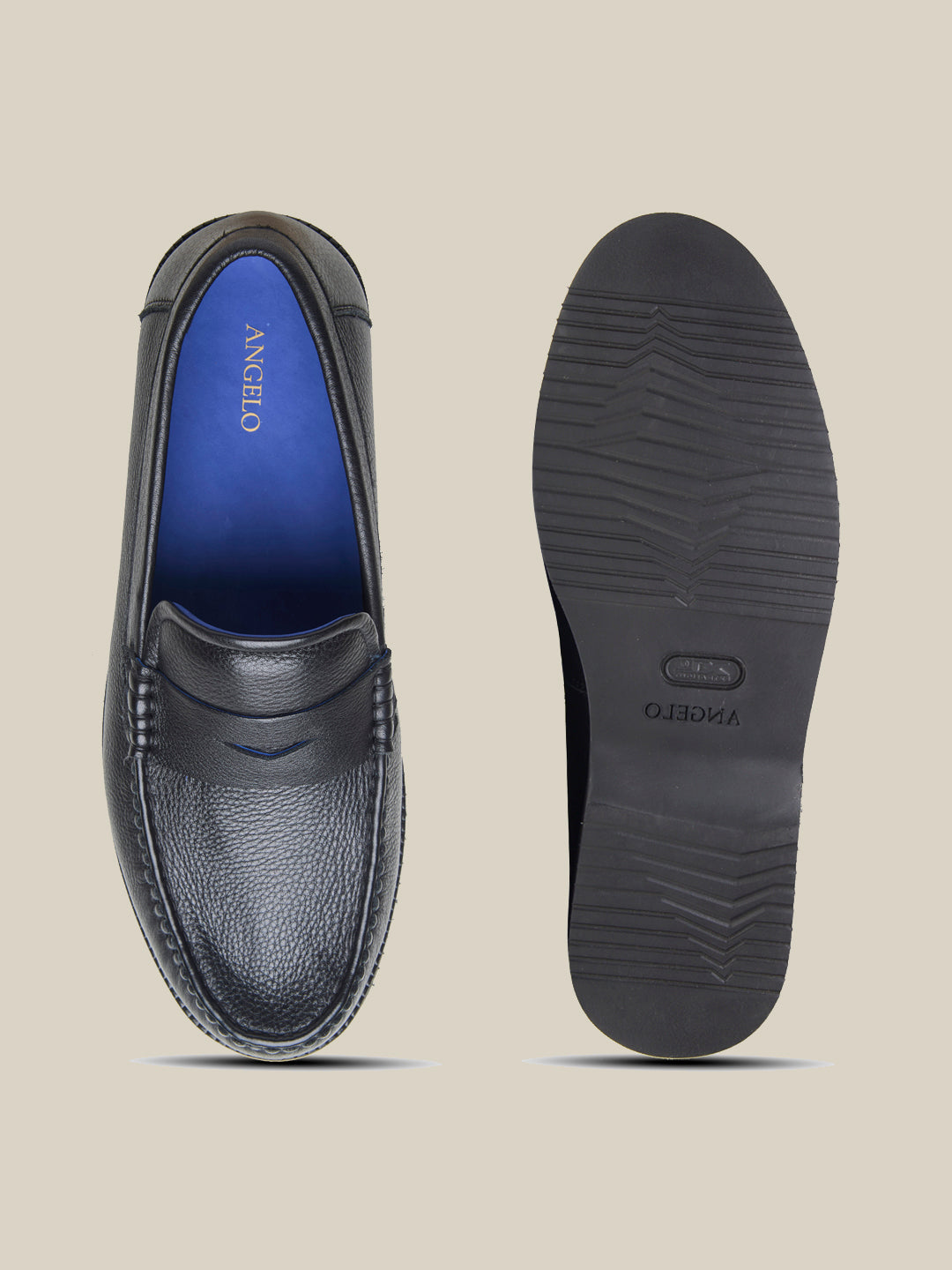 Benedo Leather Comfort Slip-on Shoes Black