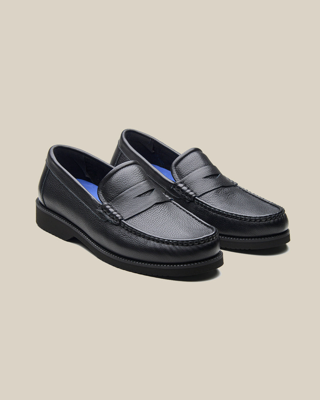 Benedo Leather Comfort Slip-on Shoes Black