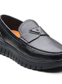 Cosimo Leather Comfort Slip-on Shoes Black