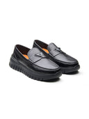 Cosimo Leather Comfort Slip-on Shoes Black