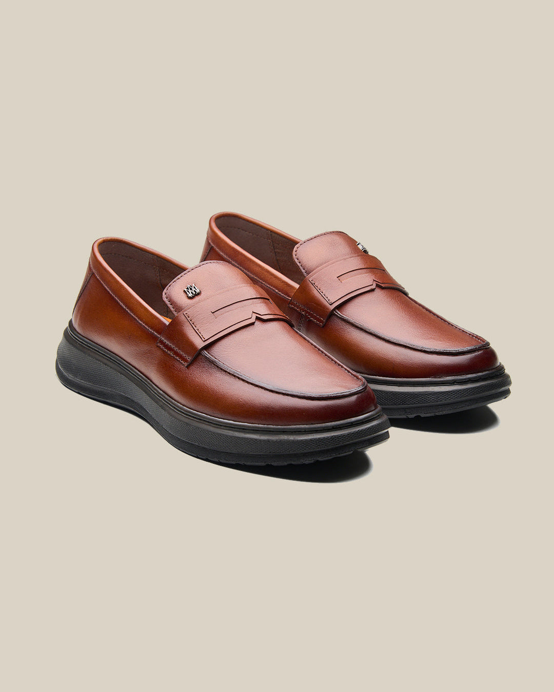 Ilario Leather Comfort Slip-on Shoes Tan