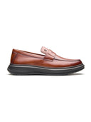Ilario Leather Comfort Slip-on Shoes Tan