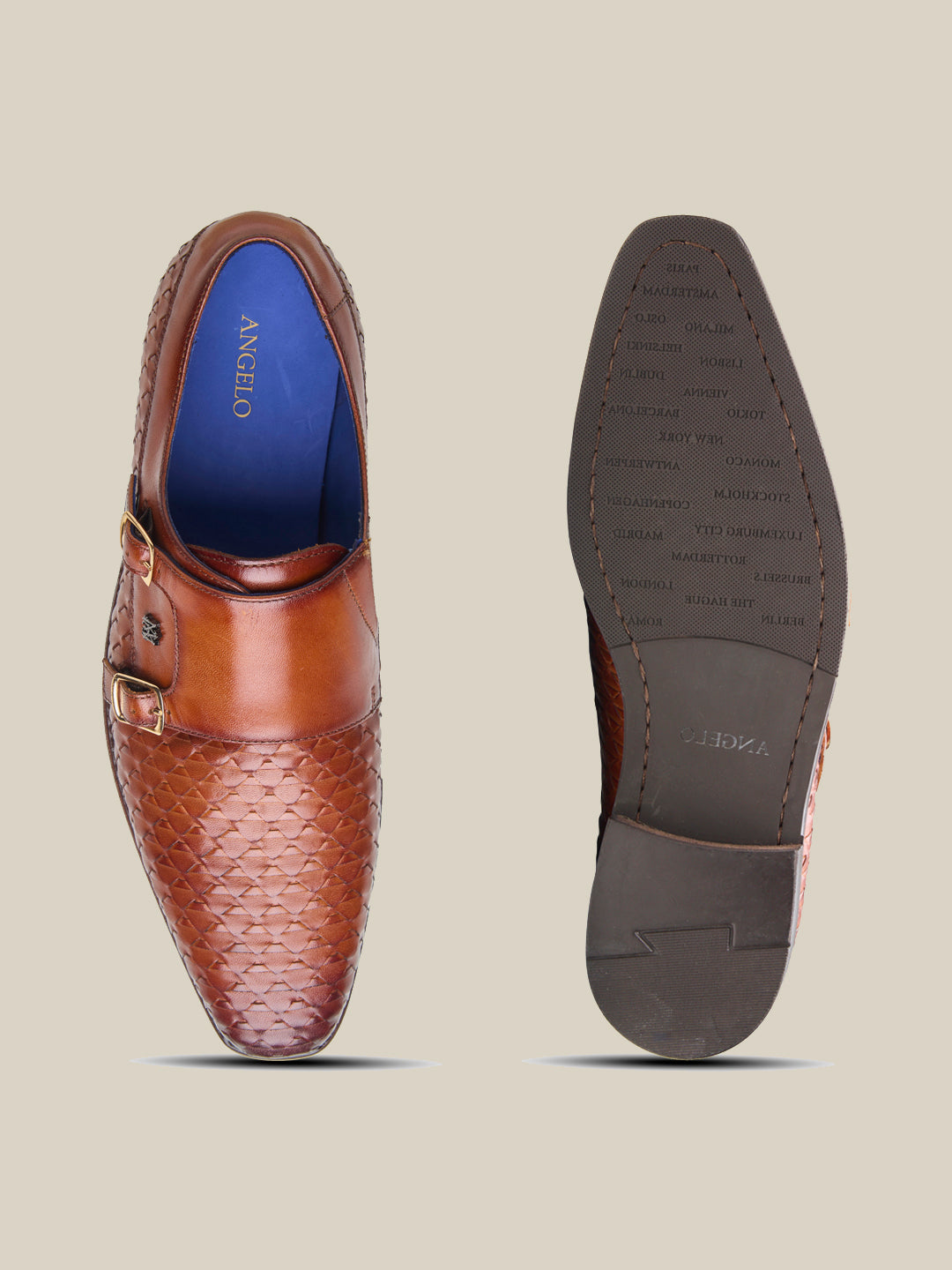 Ezio Leather Formal Slip-on Shoes Tan