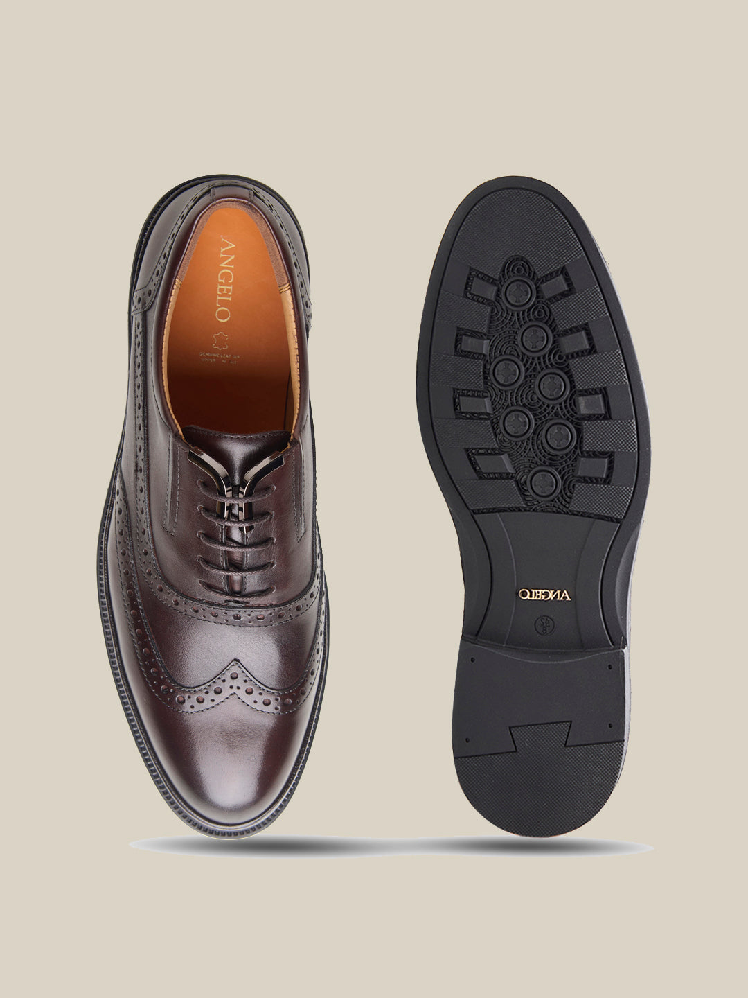 Fisher Leather Formals Shoes Brown
