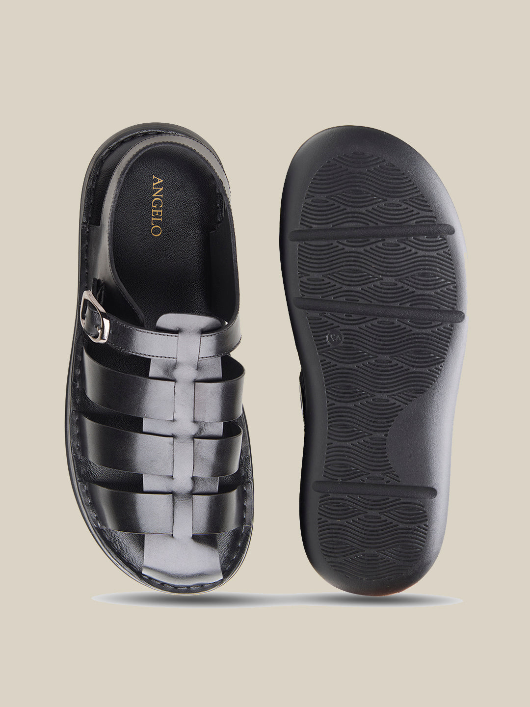 James Leather Sandals Black