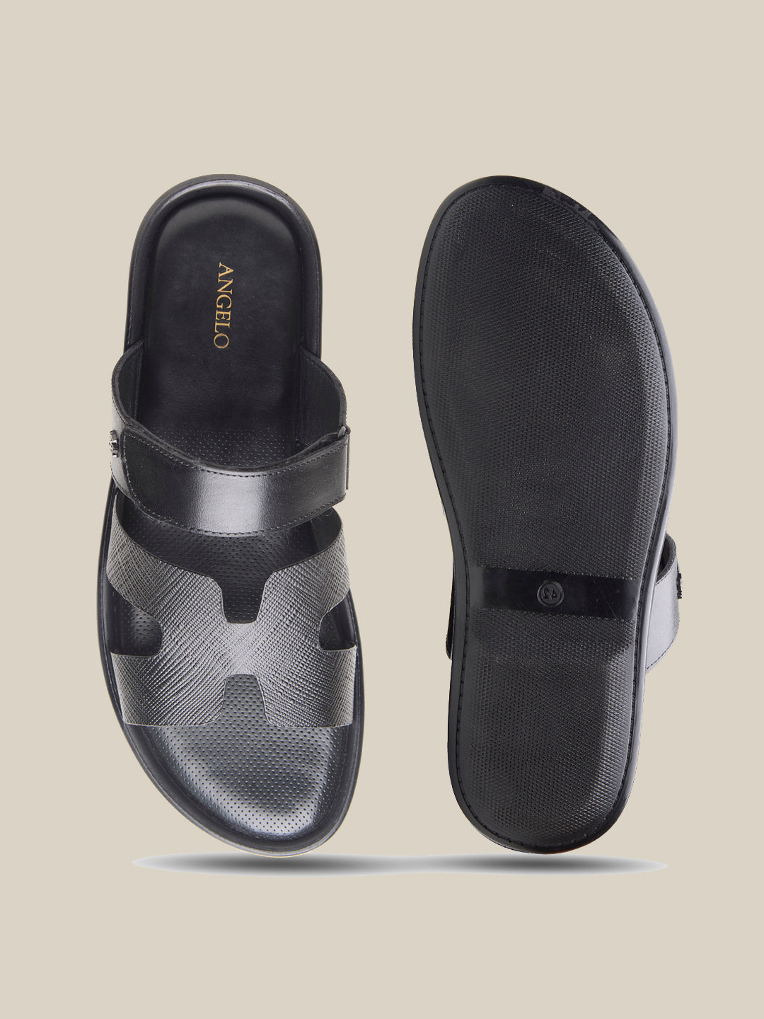 Mosca Leather Slippers Black