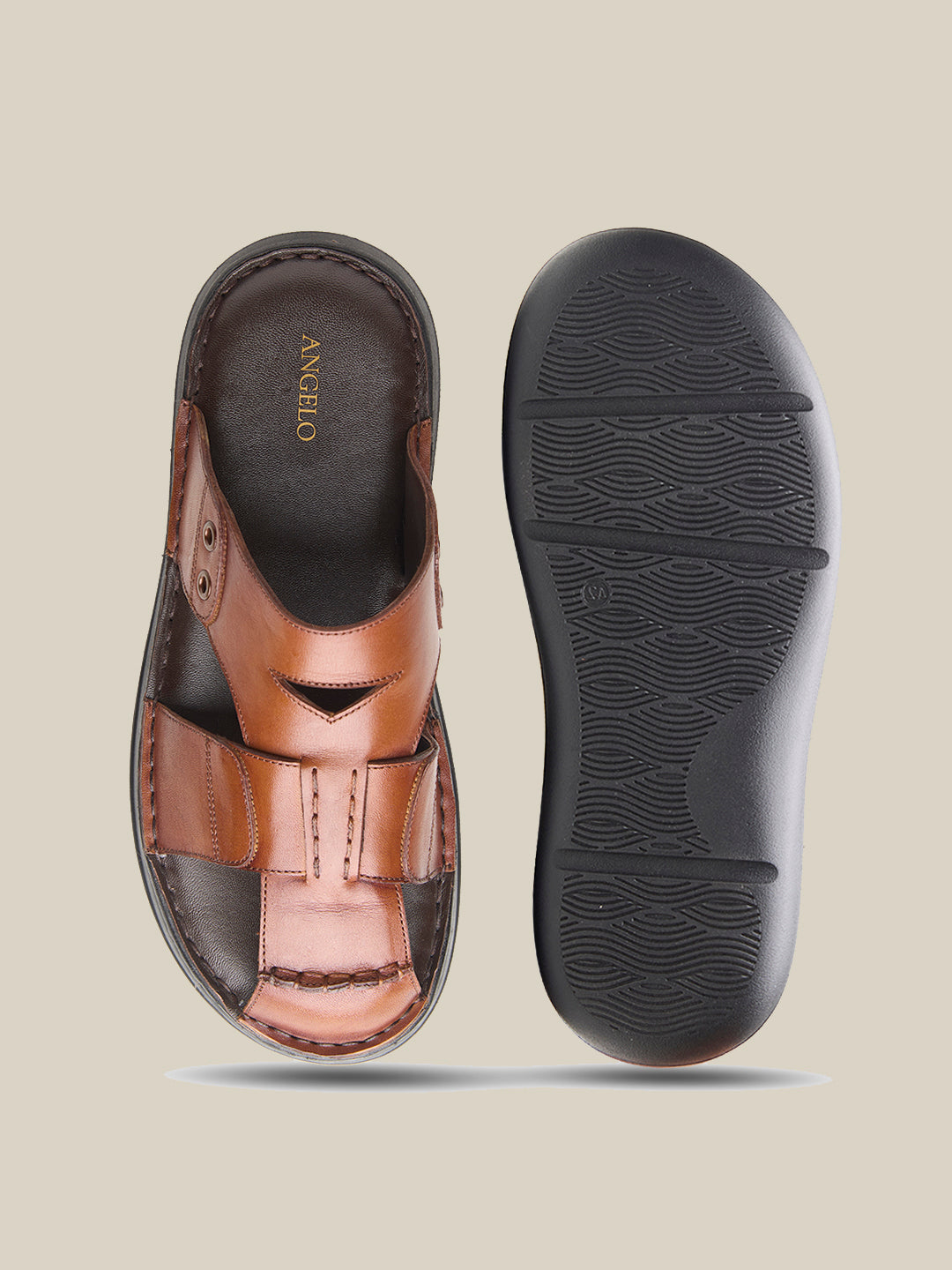Nathan Leather Slippers Tan